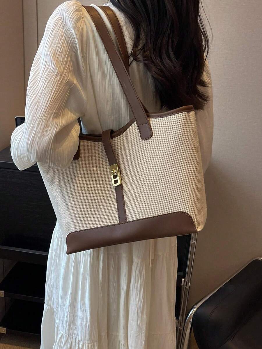 Bolsa de Ombro Gaia - Grande Capacidade Casual Recortes | Aurora