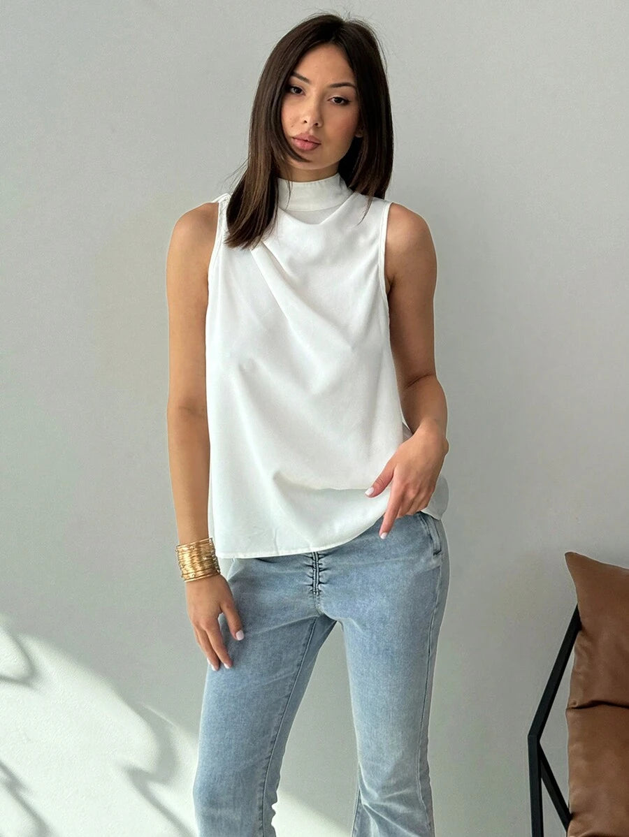 Regata Kharis - Trançada Franzida Assimétrica | Aurora