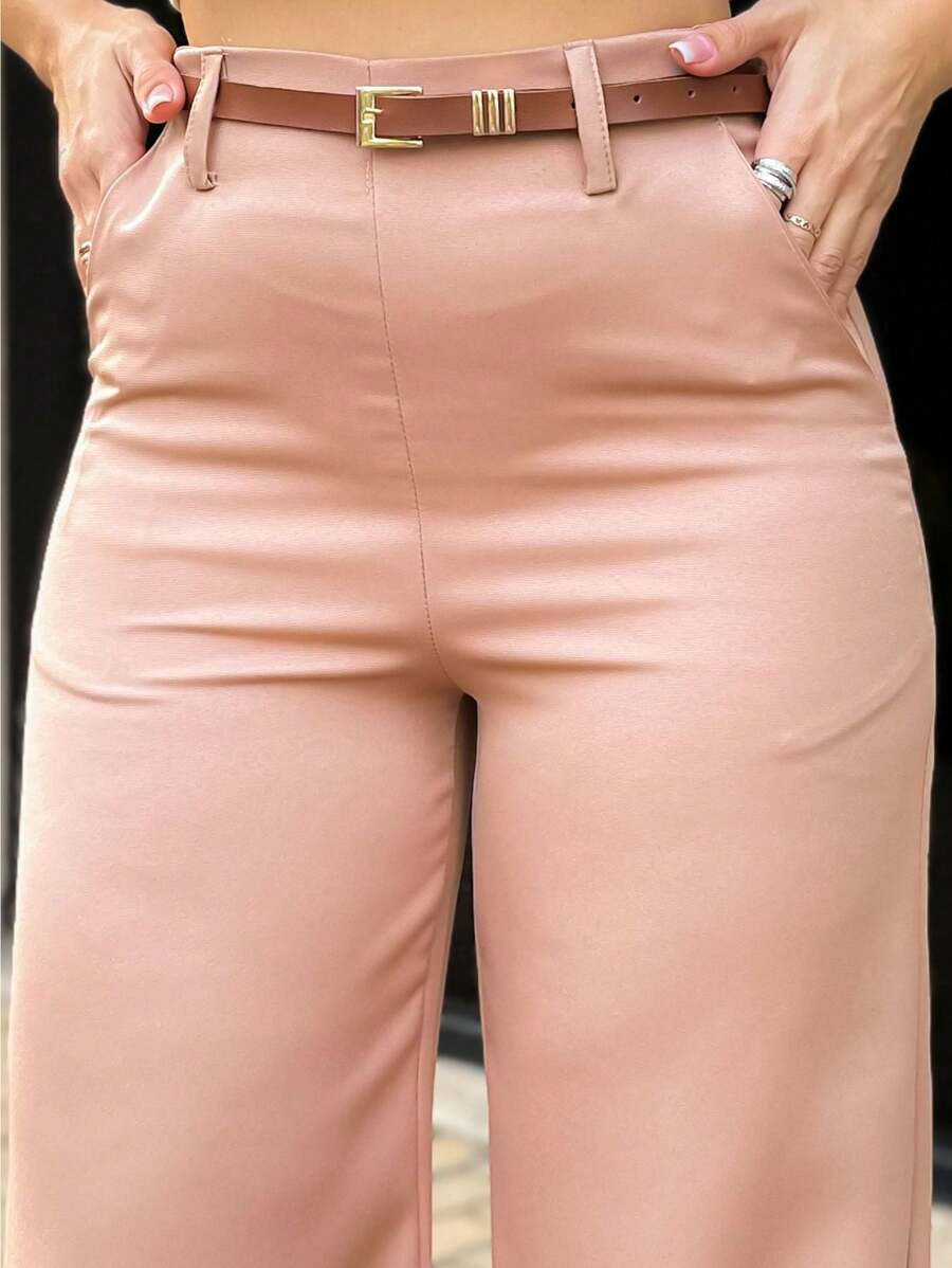 Calça Aphrodite - Pantalona Alfaiataria Cintura Alta com Cinto | Aurora