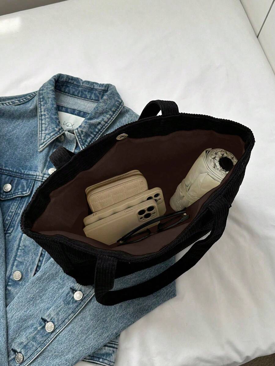 Bolsa de Ombro Athena - Veludo Cotelê Grande Literária | Aurora