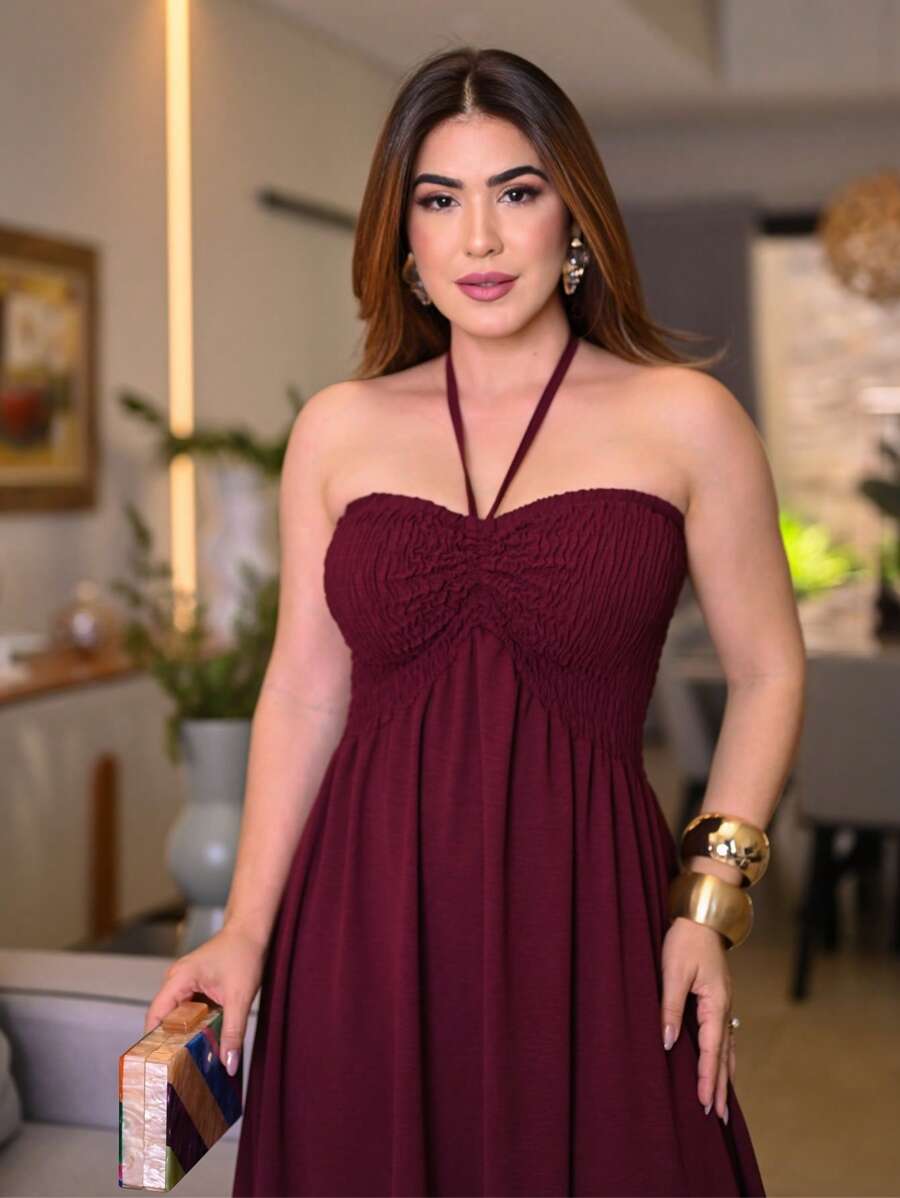 Vestido Longo Persephone -  Boho Alça Fina Luxo | Aurora