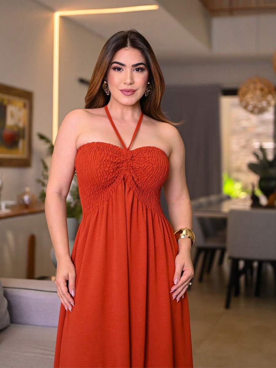 Vestido Longo Persephone -  Boho Alça Fina Luxo | Aurora