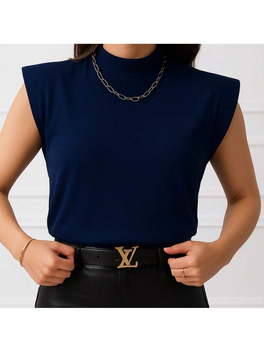 Blusa Tyche - Muscle Marrom Gola Alta Manga Morcego | Aurora