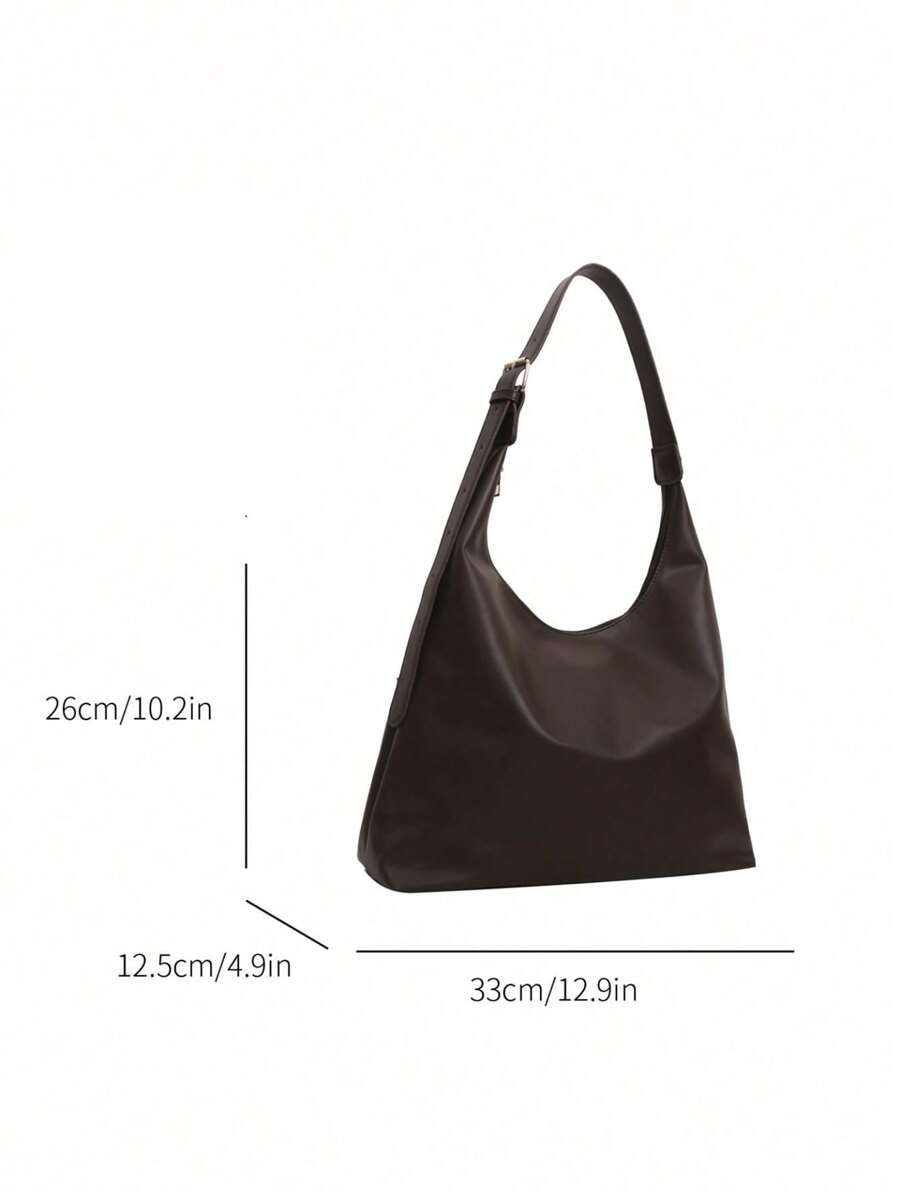 Bolsa de Ombro Artemis - Grande Elegante Preto, Café e Vinho | Aurora