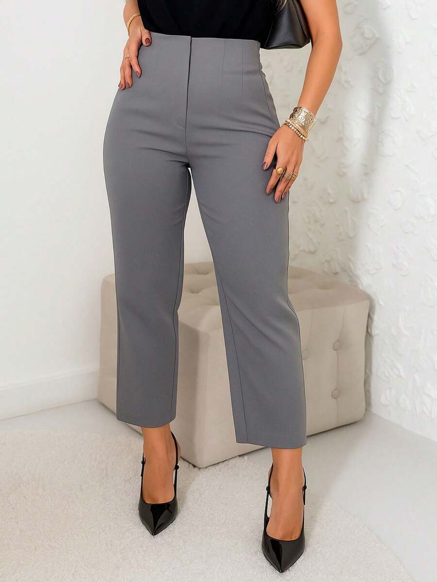 Calça Nemesis - Alfaiataria Skinny Preta Cintura Alta Forrada | Aurora