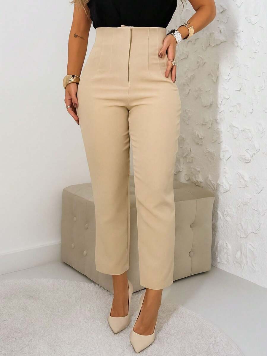 Calça Nemesis - Alfaiataria Skinny Preta Cintura Alta Forrada | Aurora