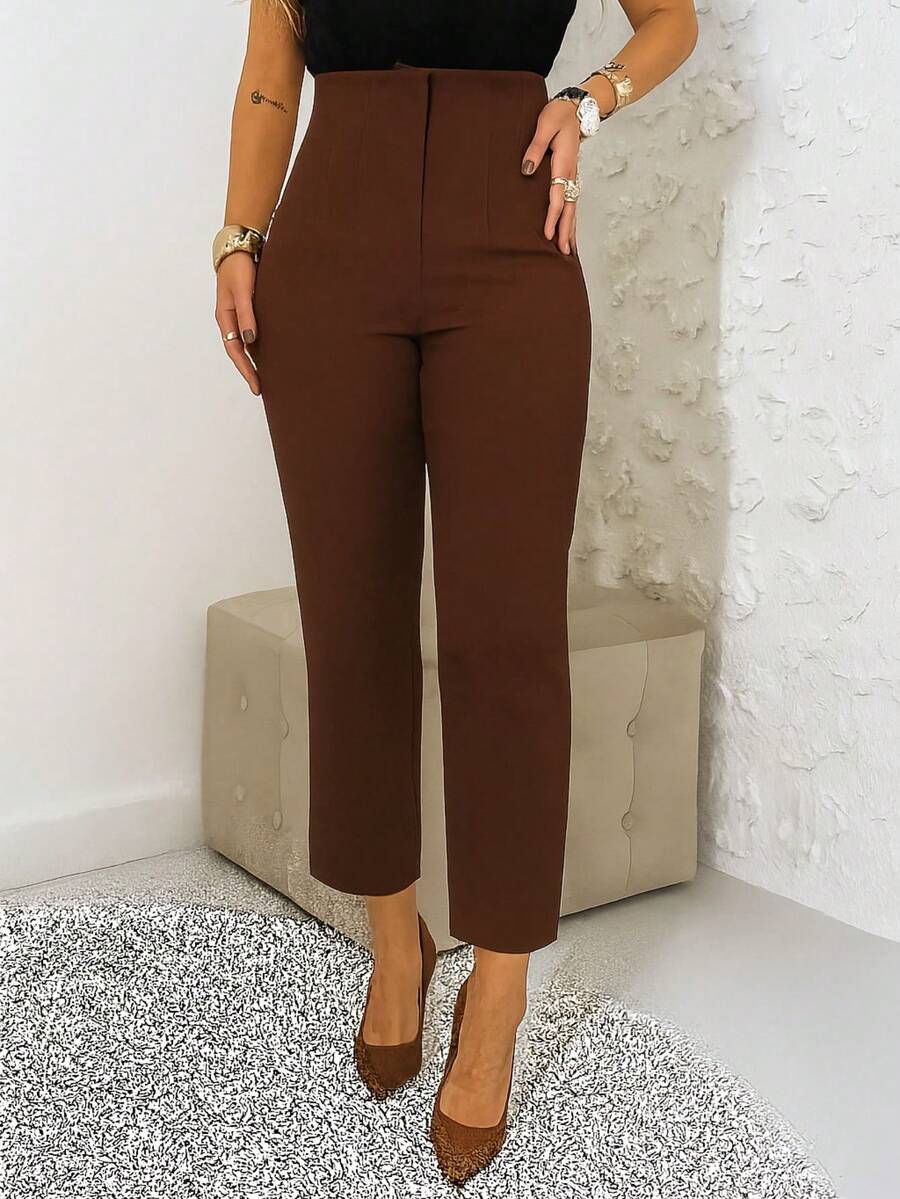 Calça Nemesis - Alfaiataria Skinny Preta Cintura Alta Forrada | Aurora