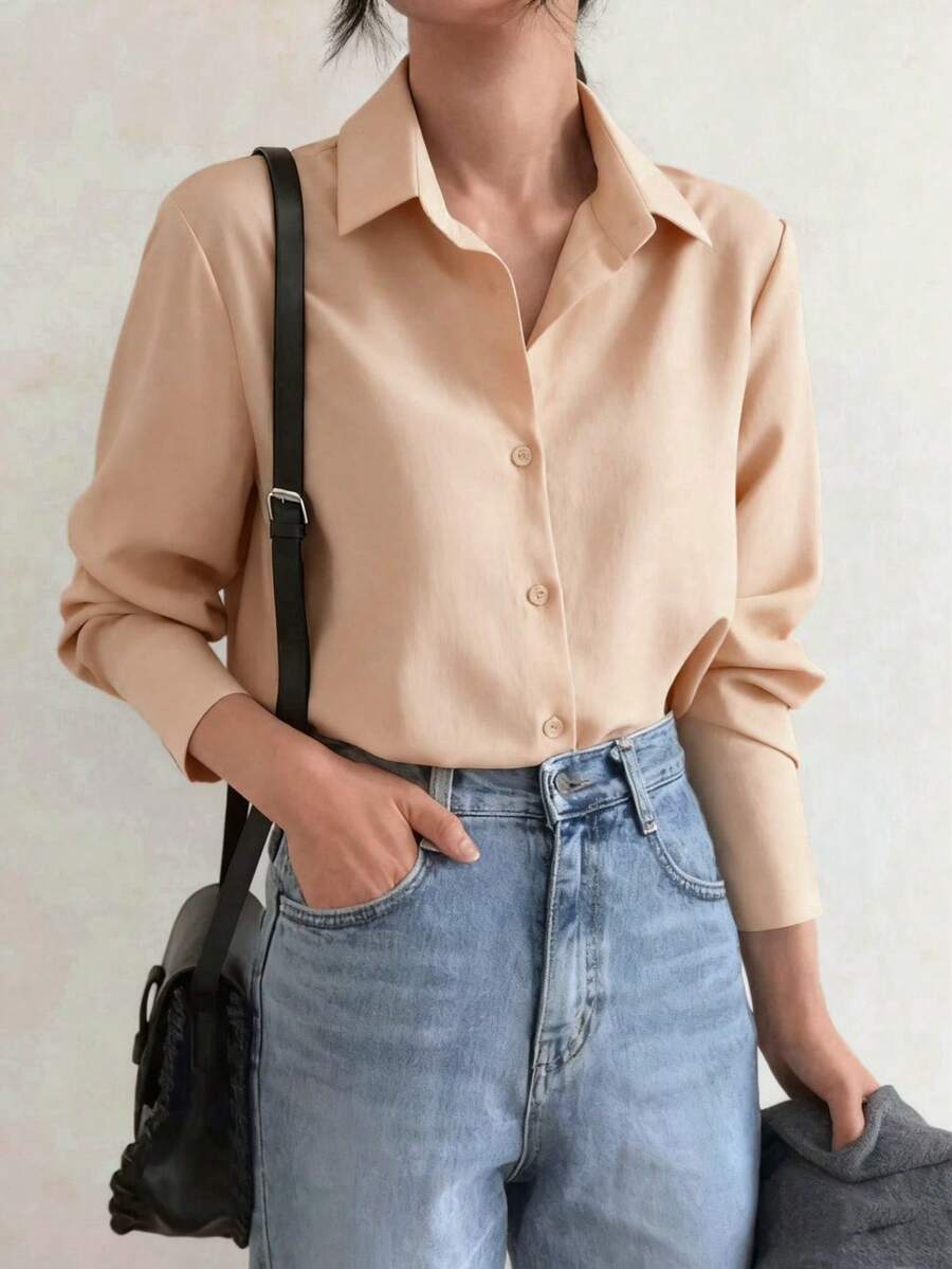 Camisa Hebe - Manga Longa Lapela Preto e Branco | Aurora