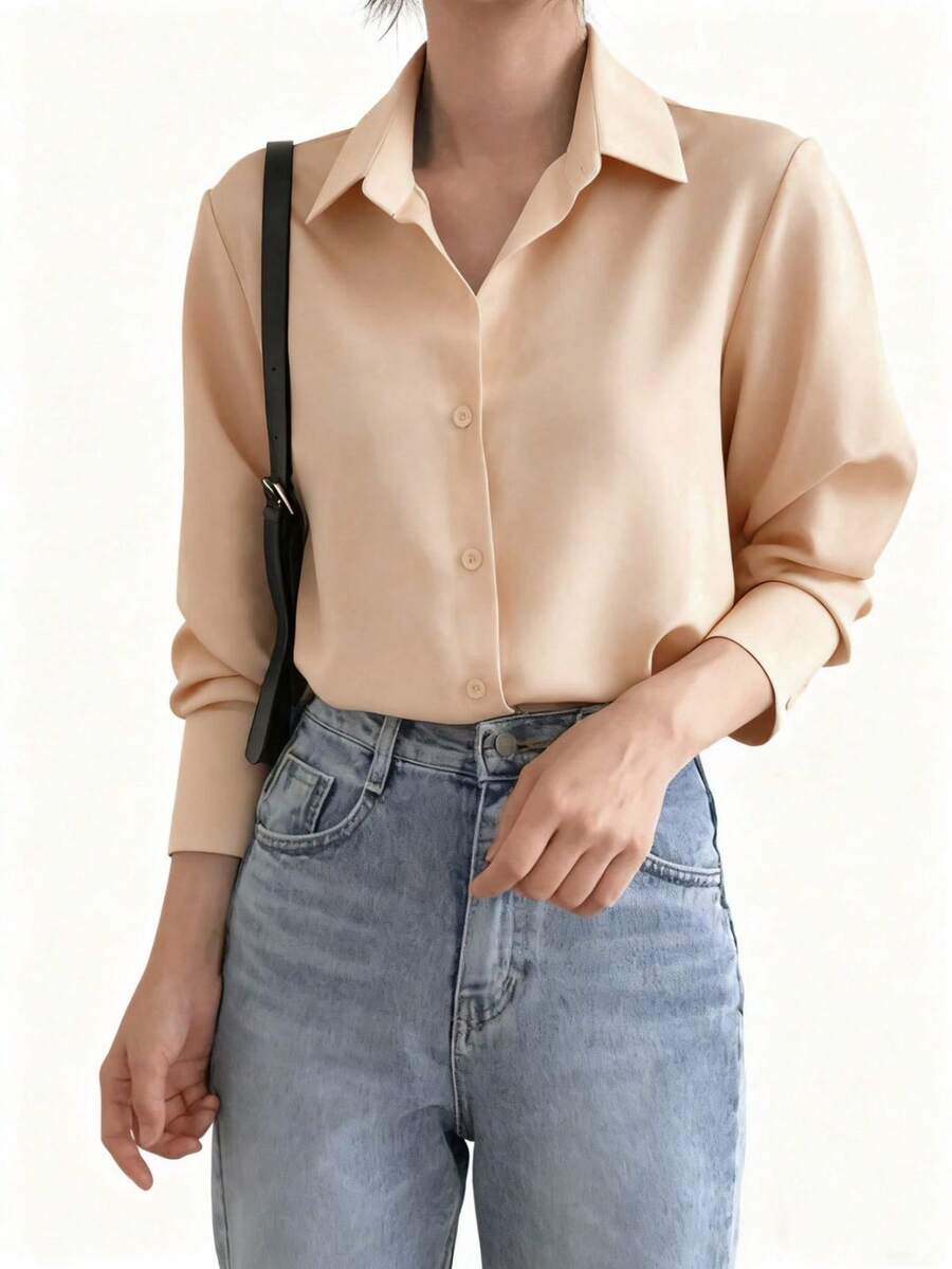 Camisa Hebe - Manga Longa Lapela Preto e Branco | Aurora