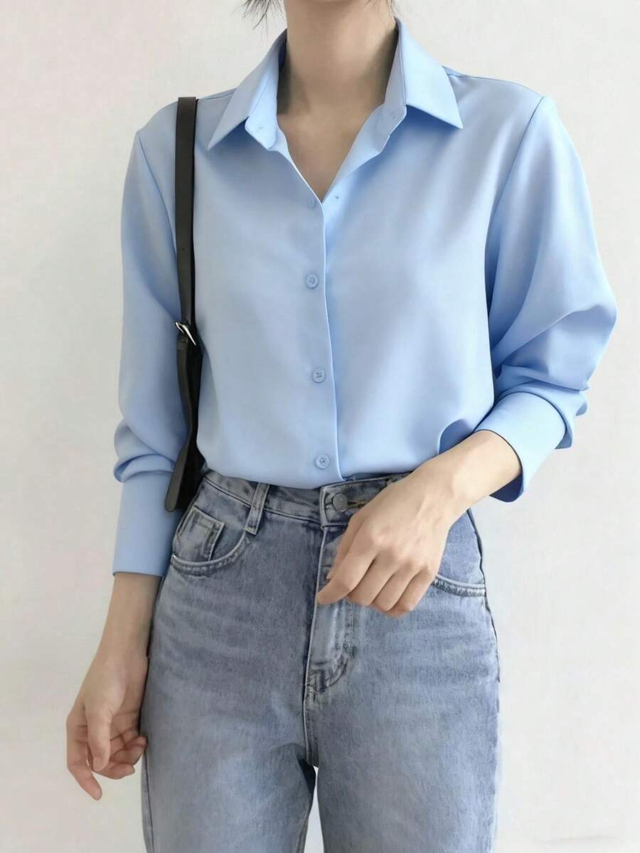 Camisa Hebe - Manga Longa Lapela Preto e Branco | Aurora