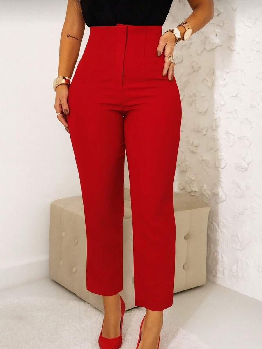 Calça Nemesis - Alfaiataria Skinny Preta Cintura Alta Forrada | Aurora