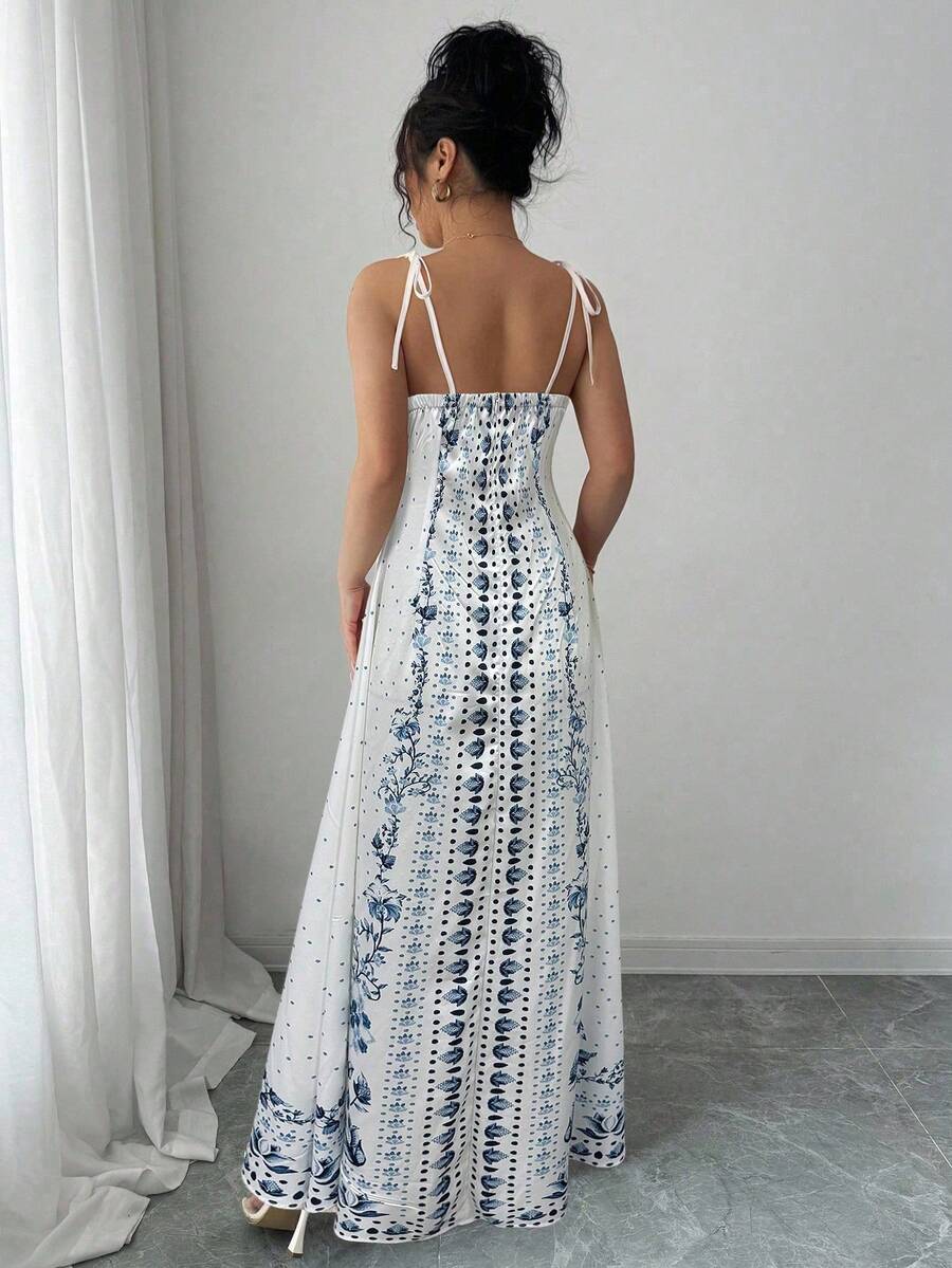 Vestido Flora - Midi Floral Damasco Costas Nuas Boho | Aurora