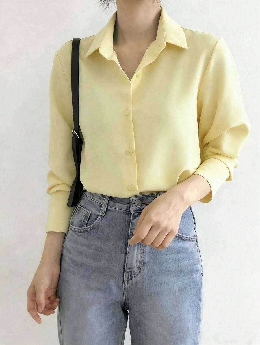 Camisa Hebe - Manga Longa Lapela Preto e Branco | Aurora