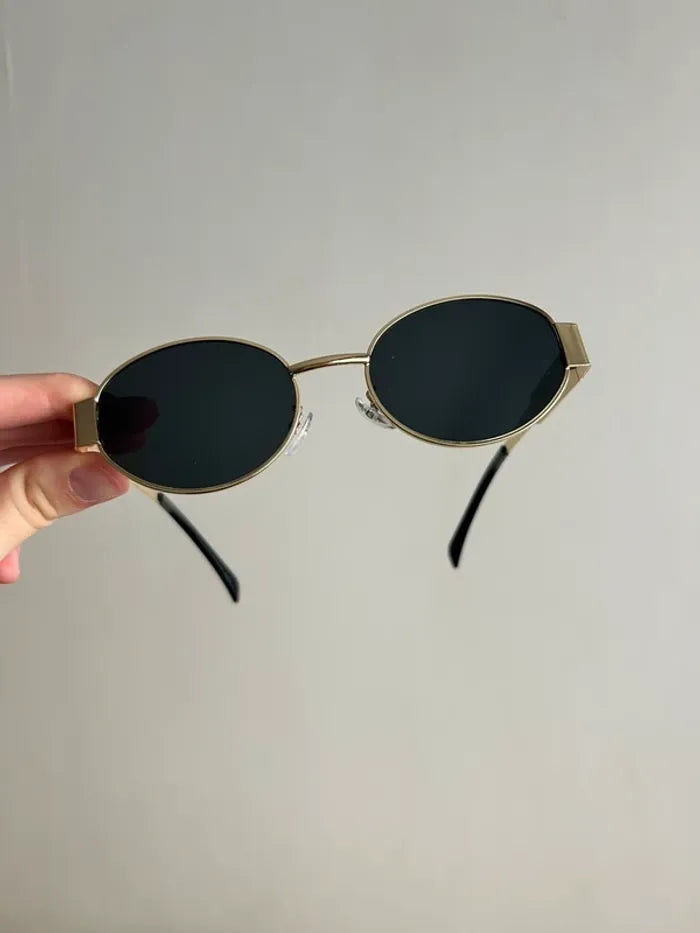 Óculos de Sol Yara – Oval Vintage de Metal Estilo Retrô | Aurora