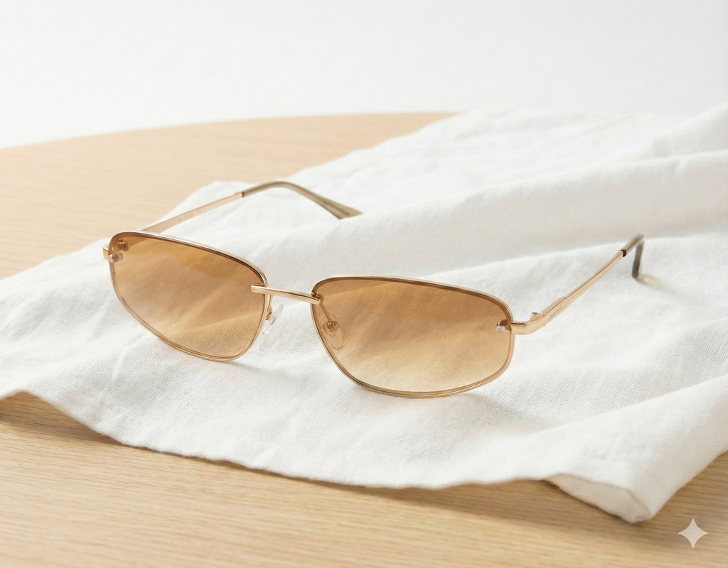 Óculos de Sol Stella - Oval Sem Armação Estilo Y2K | Aurora