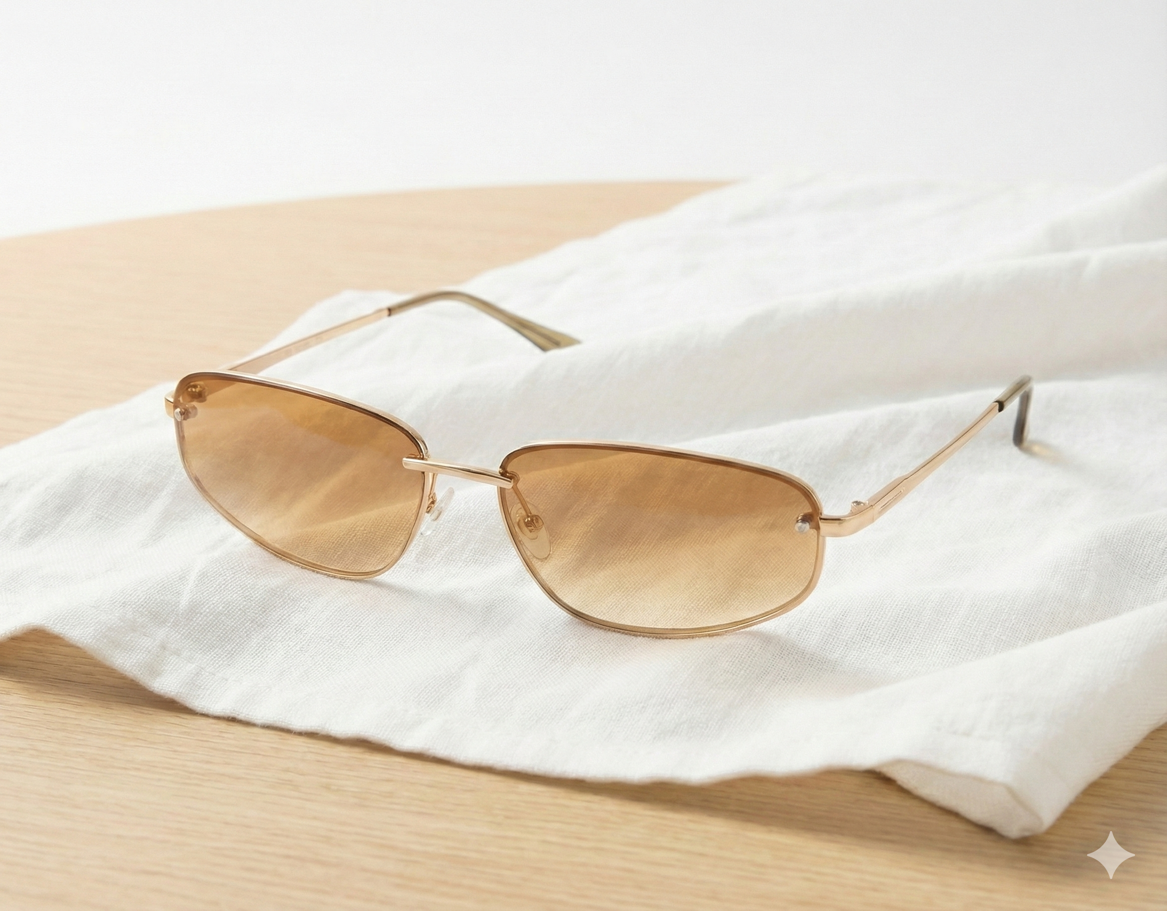 Óculos de Sol Stella - Oval Sem Armação Estilo Y2K | Aurora