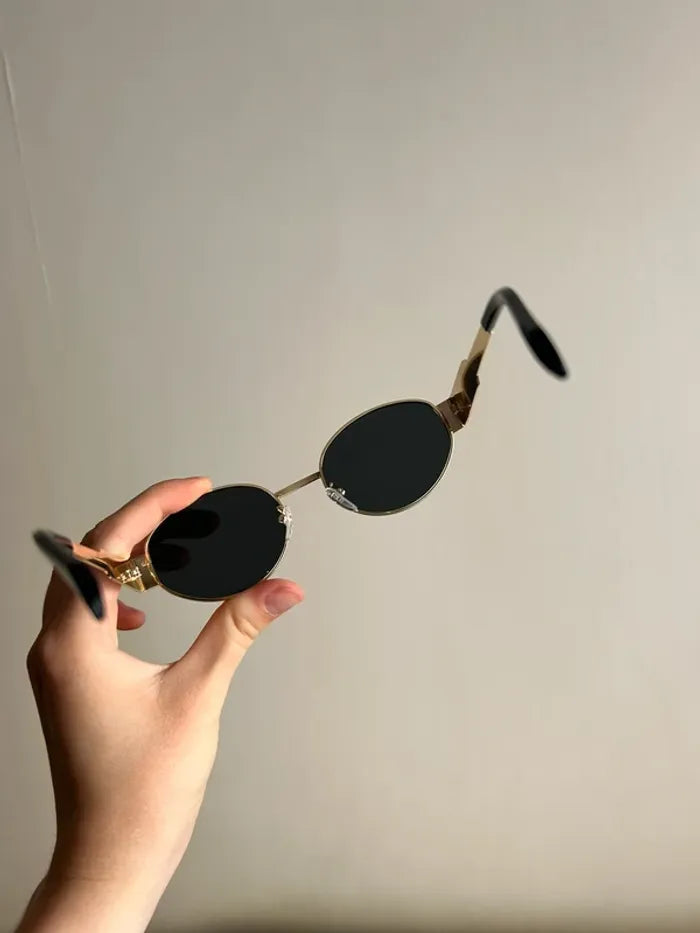 Óculos de Sol Yara – Oval Vintage de Metal Estilo Retrô | Aurora