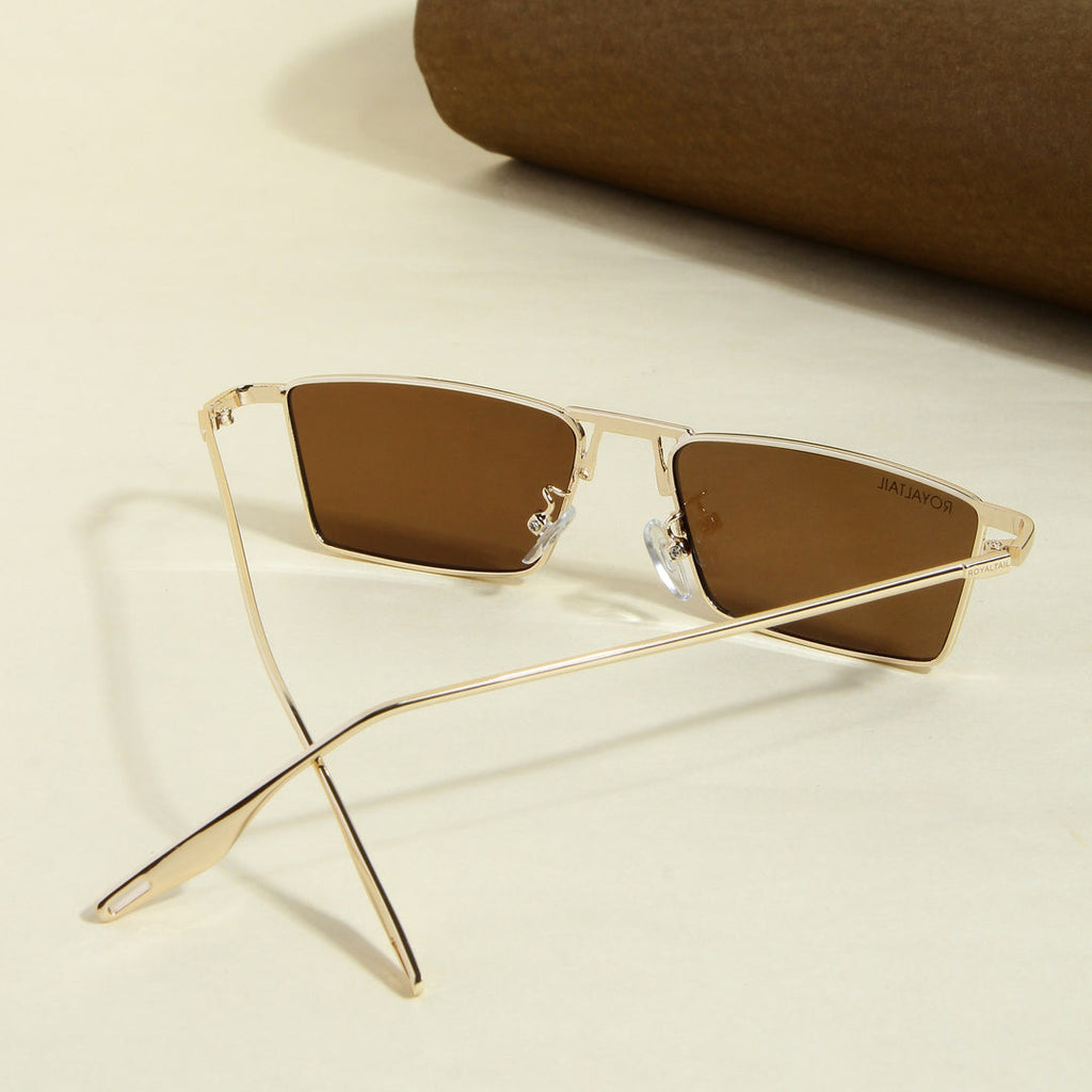 Óculos de Sol Verona – Quadrado Retangular Elegante de Metal | Aurora