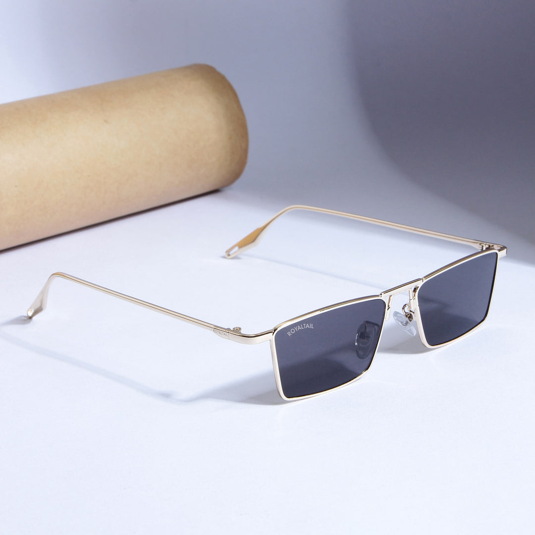 Óculos de Sol Verona – Quadrado Retangular Elegante de Metal | Aurora